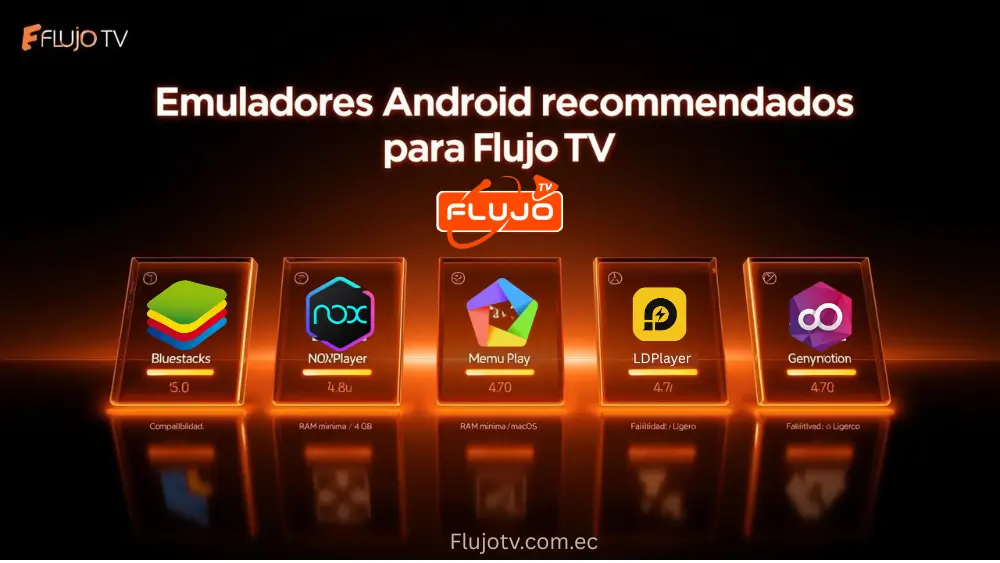 Emuladores Android recomendados para Flujo TV